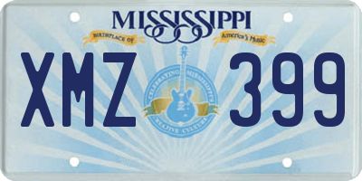 MS license plate XMZ399