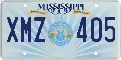 MS license plate XMZ405