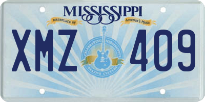 MS license plate XMZ409