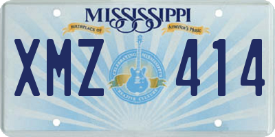MS license plate XMZ414