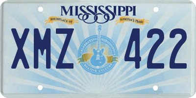 MS license plate XMZ422