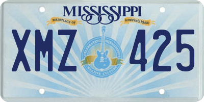 MS license plate XMZ425