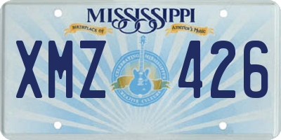 MS license plate XMZ426