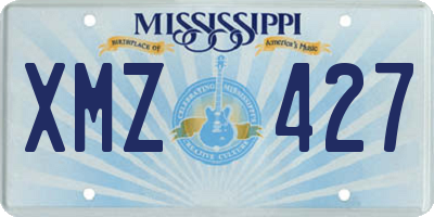 MS license plate XMZ427