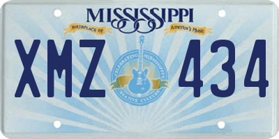 MS license plate XMZ434