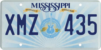 MS license plate XMZ435