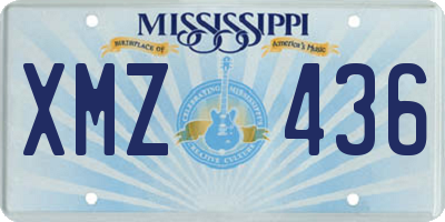 MS license plate XMZ436