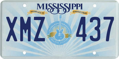 MS license plate XMZ437