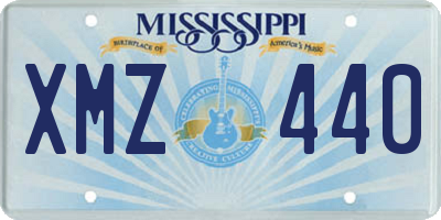 MS license plate XMZ440