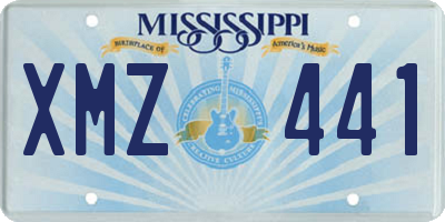 MS license plate XMZ441