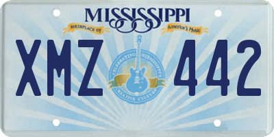 MS license plate XMZ442