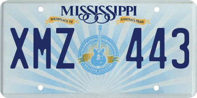 MS license plate XMZ443