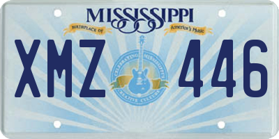 MS license plate XMZ446