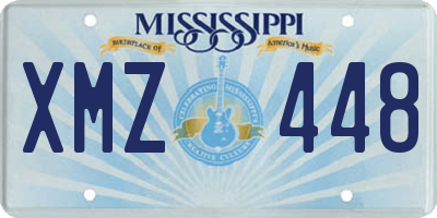 MS license plate XMZ448
