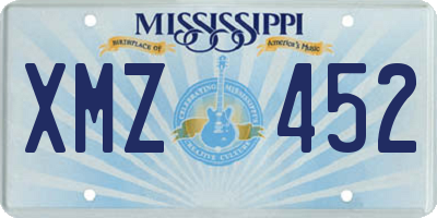 MS license plate XMZ452