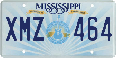 MS license plate XMZ464
