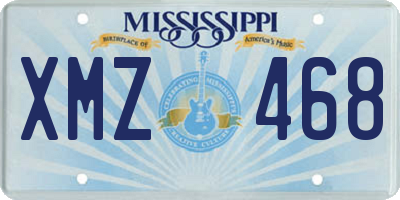 MS license plate XMZ468