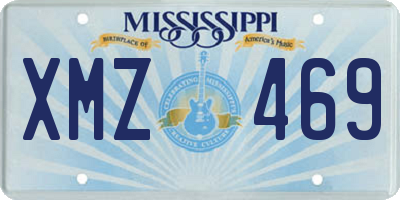 MS license plate XMZ469