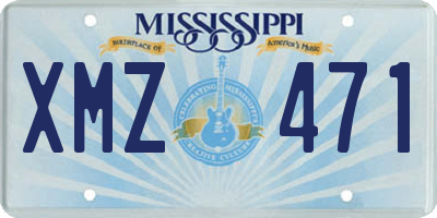 MS license plate XMZ471