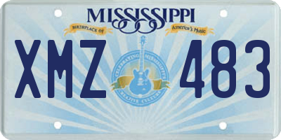 MS license plate XMZ483