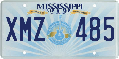MS license plate XMZ485