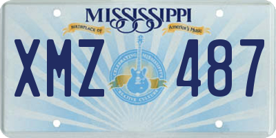MS license plate XMZ487