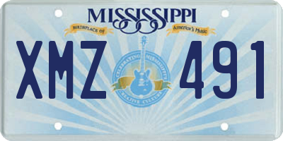 MS license plate XMZ491