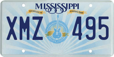 MS license plate XMZ495