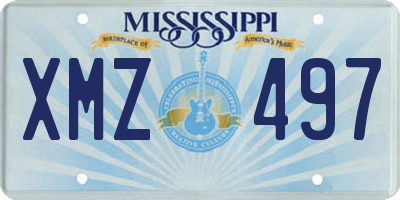 MS license plate XMZ497