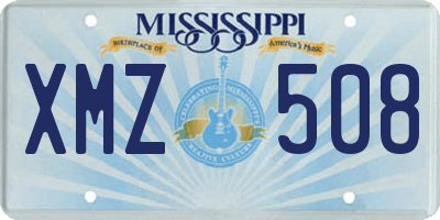 MS license plate XMZ508