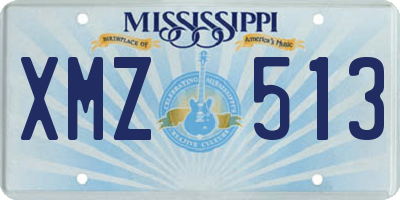 MS license plate XMZ513
