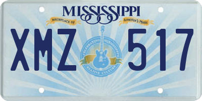 MS license plate XMZ517