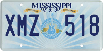 MS license plate XMZ518