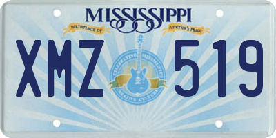 MS license plate XMZ519