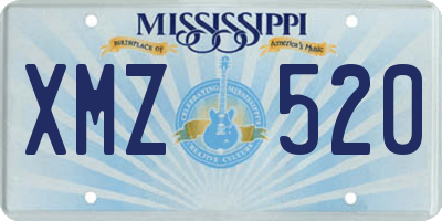 MS license plate XMZ520