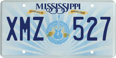 MS license plate XMZ527