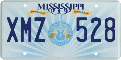 MS license plate XMZ528