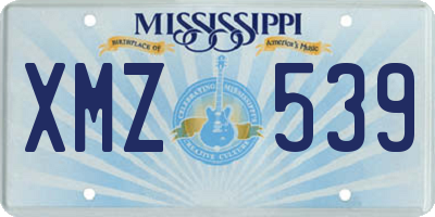 MS license plate XMZ539