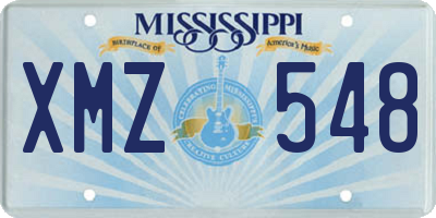 MS license plate XMZ548