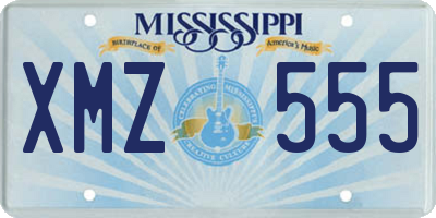 MS license plate XMZ555