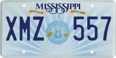 MS license plate XMZ557