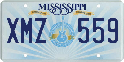 MS license plate XMZ559