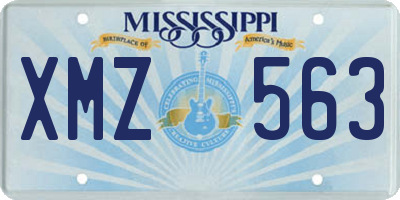 MS license plate XMZ563