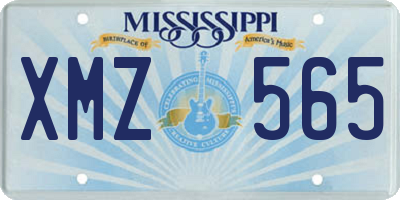 MS license plate XMZ565