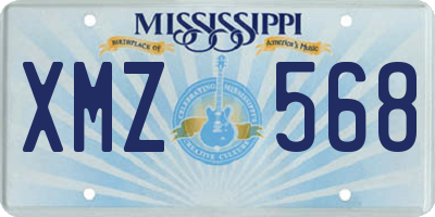 MS license plate XMZ568