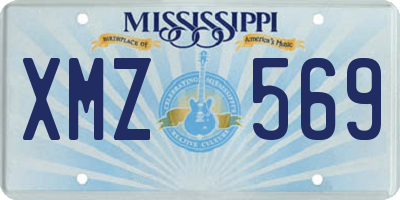 MS license plate XMZ569