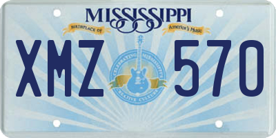 MS license plate XMZ570