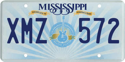 MS license plate XMZ572