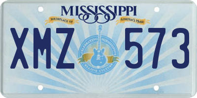 MS license plate XMZ573