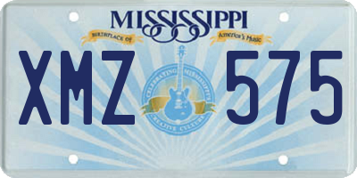 MS license plate XMZ575